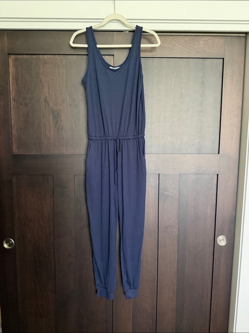 Reoria Women’s Sleeveless Jumpsuit in Navy Blue size Small